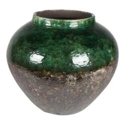 Lindy Jar Plant Pot - Black Green -Hortology Shop 6PTR62411