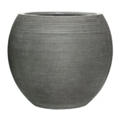 Abby Ball Plant Pot - Ridged Dark Grey 20 Abby Ball Plant Pot - Ridged Dark Grey -Hortology Shop Abby Ball Plant Pot Ridged Dark Grey 51.5x44.5cm