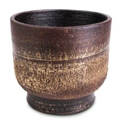 Aico Plant Pot - Shiny Brown -Hortology Shop Aico Plant Pot Shiny Brown 17x13cm