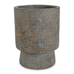 Aily Plant Pot - Earth Cement -Hortology Shop Aily Plant Pot Anthracite 14x18cm