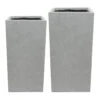 Amfa Tall Square Planters - Set Of 2 - Grey