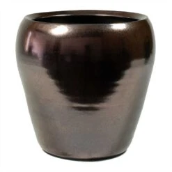 Amora Plant Pot - Black Gold -Hortology Shop Amora Plant Pot Black Gold 21x21cm
