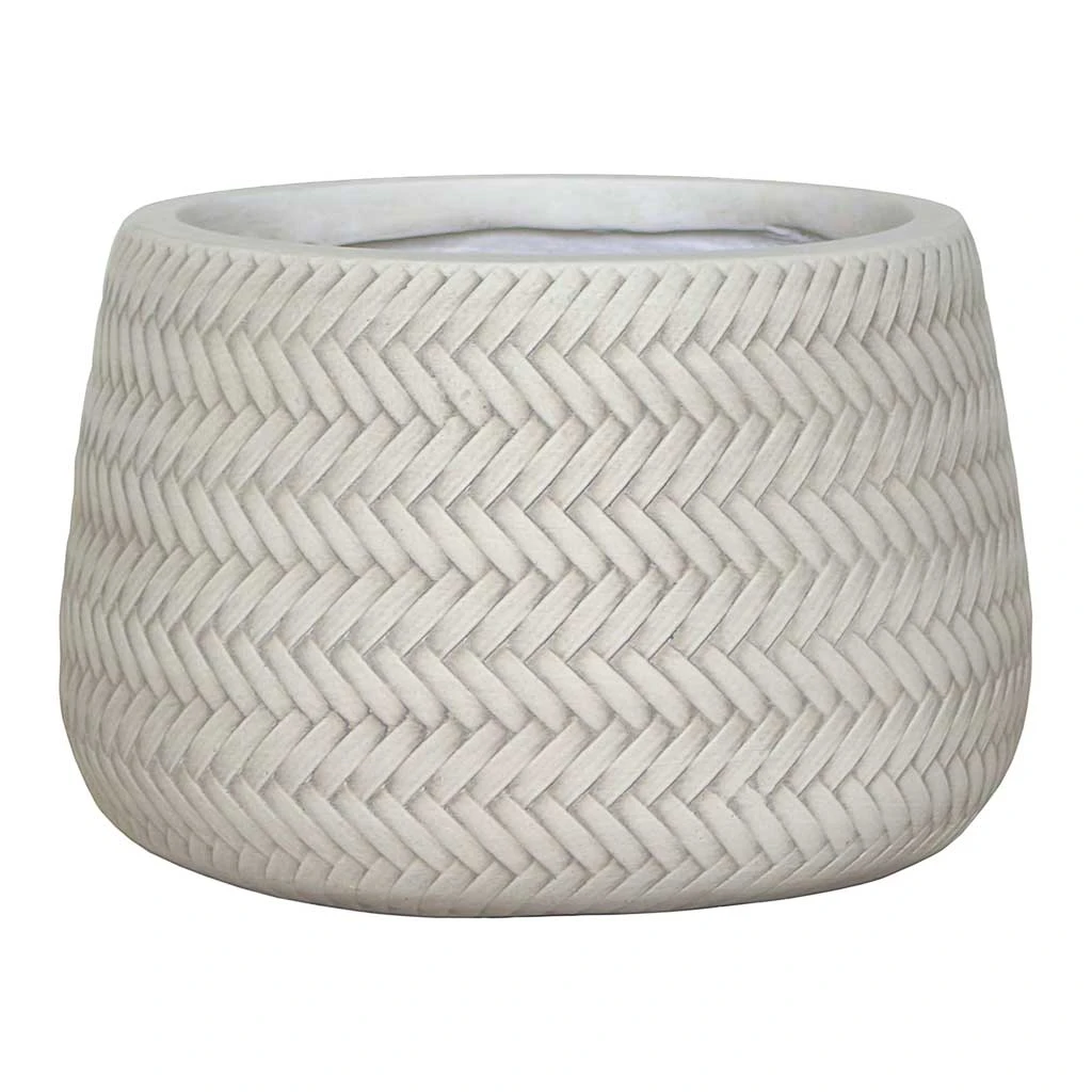 Angle Darcy Plant Pot - White 1 Angle Darcy Plant Pot - White