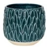 Arles Leaf Plant Pot - Teal