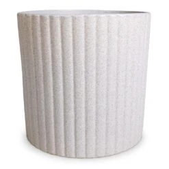 Azalea Ribbed Plant Pot - Speckled Grey Stone -Hortology Shop Azalea Ribbed Plant Pot Speckled Grey Stone 20x20cm