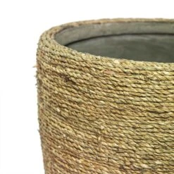 Ben Plant Pot - Straw Grass 13 Ben Plant Pot - Straw Grass -Hortology Shop Ben Plant Pot Straw Grass Close Up