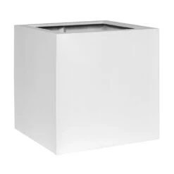 Block Essentials Planter - Matt White -Hortology Shop Block Essentials Planter Matt White 30x30x30cm