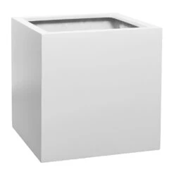 Block Essentials Planter - Matt White -Hortology Shop Block Essentials Planter Matt White 50x50x50cm