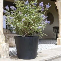 Bucket Natural Planter - Black -Hortology Shop Bucket Natural Planter Black 2