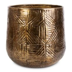 Calvin Metal Plant Pots - Set Of 3 - Matt Gold -Hortology Shop Calvin Metal Plant Pots Set of 3 Matt Gold 2 2e596a3a 3727 4c6a 94c2 fc39a0c9b6e6