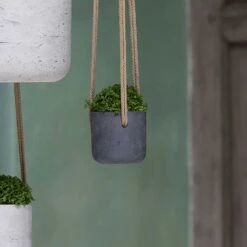 Charlie Hanging Plant Pot - Black Washed -Hortology Shop Charlie Hanging Plant Pots Black Washed Houseplants