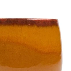 Charlotte Plant Pot - Spiced Ochre -Hortology Shop Charlotte Plant Pot Ochre 15x13cm Swatch