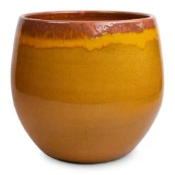 Charlotte Plant Pot - Spiced Ochre -Hortology Shop Charlotte Plant Pot Ochre 33x30cm