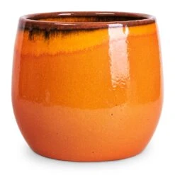 Charlotte Plant Pot - Orange -Hortology Shop Charlotte Plant Pot Orange 23x20cm