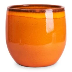 Charlotte Plant Pot - Orange -Hortology Shop Charlotte Plant Pot Orange 29x25cm