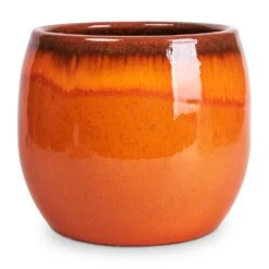 Charlotte Plant Pot - Orange -Hortology Shop Charlotte Plant Pot Orange 33x30cm