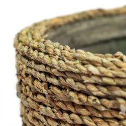 Cody Plant Pot - Straw Grass -Hortology Shop Cody Plant Pot Straw Grass Close Up