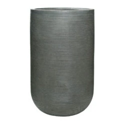 Cody Plant Vase - Ridged Dark Grey -Hortology Shop Cody Plant Vase Ridged Dark Grey 42x70cm