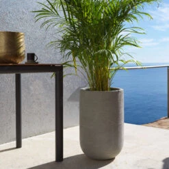 Cody Plant Vase - Ridged Dark Grey -Hortology Shop CodyPlantVase RidgedDarkGrey 2