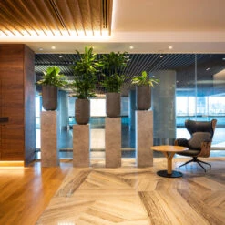 Cody Plant Vase - Ridged Dark Grey -Hortology Shop CodyPlantVase RidgedDarkGrey 9