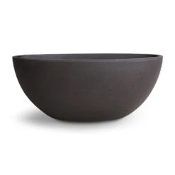 Dorant Refined Oval Plant Bowl - Volcano Black -Hortology Shop Dorant Refined Oval Plant Bowl Volcano Black 32x13.5x12.5cm