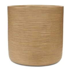 Dune Cylinder Planter - Almond -Hortology Shop Dune Cylinder Planter Almond 53x52cm
