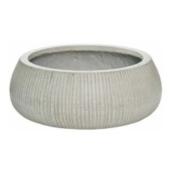 Eileen Plant Bowl - Ridged Cement