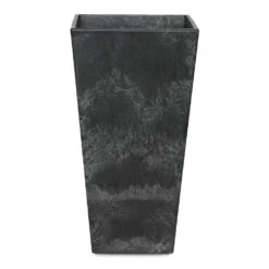 Ella Artstone Tall Planter - Black