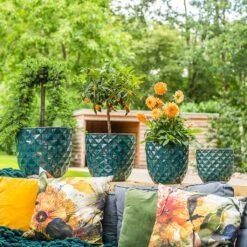 Felix Planters - Set Of 4 - Ocean Blue 15 Felix Planters - Set Of 4 - Ocean Blue -Hortology Shop Felix Planter Set4 Ocean Blue Container Gardening