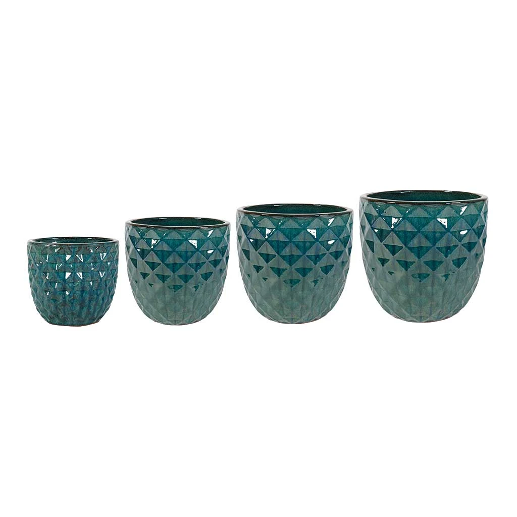 Felix Planters - Set Of 4 - Ocean Blue 3 Felix Planters - Set Of 4 - Ocean Blue - Image 3