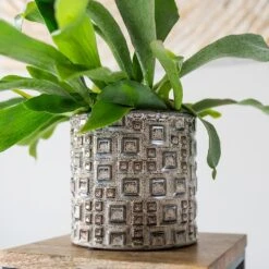 Fiene Plant Pot - Grey -Hortology Shop Fiene Grey 2