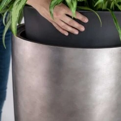 Gradient Partner Planter - Matt Grey -Hortology Shop Gradient Partner Planter Matt Grey 2