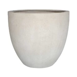 Grigio Egg Pot Planter - Antique White Concrete -Hortology Shop Grigio Egg Pot Planter Antique White Concrete Style