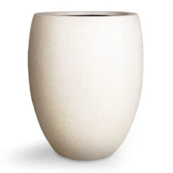 Grigio Tall Balloon Planter - Antique White Concrete -Hortology Shop Grigio Tall Balloon Planter Antique White Concrete 40x50cm 1