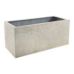 Grigio Trough Planter - Antique White Concrete -Hortology Shop Grigio Trough Planter Antique White Concrete Medium