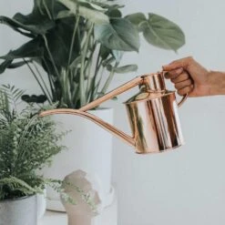 Haws Fazeley Flow Watering Can - Two Pint Copper -Hortology Shop Haws Fazeley Flow Two Pint Copper LS1