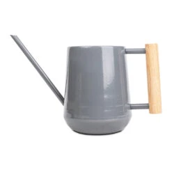 Indoor Watering Can 0.7L - Charcoal With Beech Handle -Hortology Shop Indoor Watering Can 0.7L Charcoal with Beech Handle
