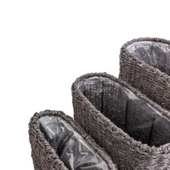 Isaac Plant Baskets - Set Of 3 - Oval - Black -Hortology Shop Isaac Plant Baskets Set of 3 Round Black 5