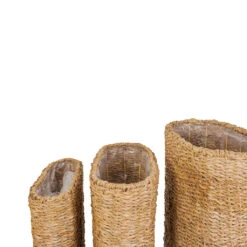 Isaac Plant Baskets - Set Of 3 - Oval - Natural -Hortology Shop Isaac Plant Baskets Set of 3 Round Natural 4