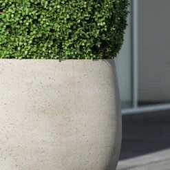 Jumbo Orb Planter - Stone Washed -Hortology Shop Jumbo Orb Planter Stone Washed Close Up