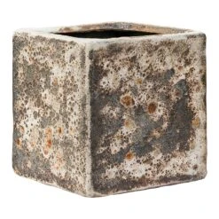 Lava Cube Relic Planter - Rust -Hortology Shop Lava Cube Relic Planter Rust Small