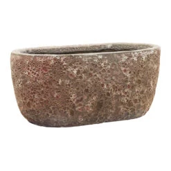 Lava Oval Relic Plant Bowl - Pink -Hortology Shop Lava Oval Relic Plant Bowl Pink 38x24x19cm