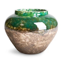 Lindy Jar Plant Pot - Black Green -Hortology Shop Lindy Jar Plant Pot Black Green 28x20cm