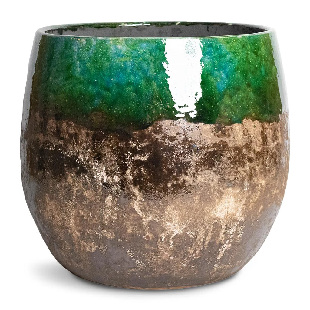 Lindy Plant Pot - Black Green 7 Lindy Plant Pot - Black Green - Image 7