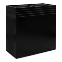 Line-Up Rectangle Planter - Matt Black -Hortology Shop Line Up Rectangle Planter Matt Black 74x38x75cm
