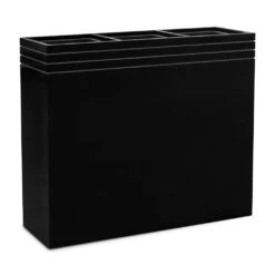 Line-Up Rectangle Planter - Matt Black -Hortology Shop Line Up Rectangle Planter Matt Black 88x30x75cm