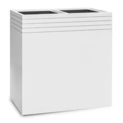 Line-Up Rectangle Planter - Matt White -Hortology Shop Line Up Rectangle Planter Matt White 74x38x75cm