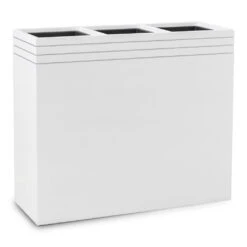 Line-Up Rectangle Planter - Matt White -Hortology Shop Line Up Rectangle Planter Matt White 88x30x75cm