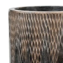 Luxe Lite Comet Cylinder Planter - Bronze 11 Luxe Lite Comet Cylinder Planter - Bronze -Hortology Shop Luxe Lite Comet Cylinder Planter Bronze Close Up