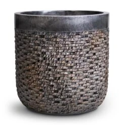 Luxe Lite Layer Cylinder Planter - Bronze -Hortology Shop Luxe Lite Layer Cylinder Planter Bronze 33x31cm
